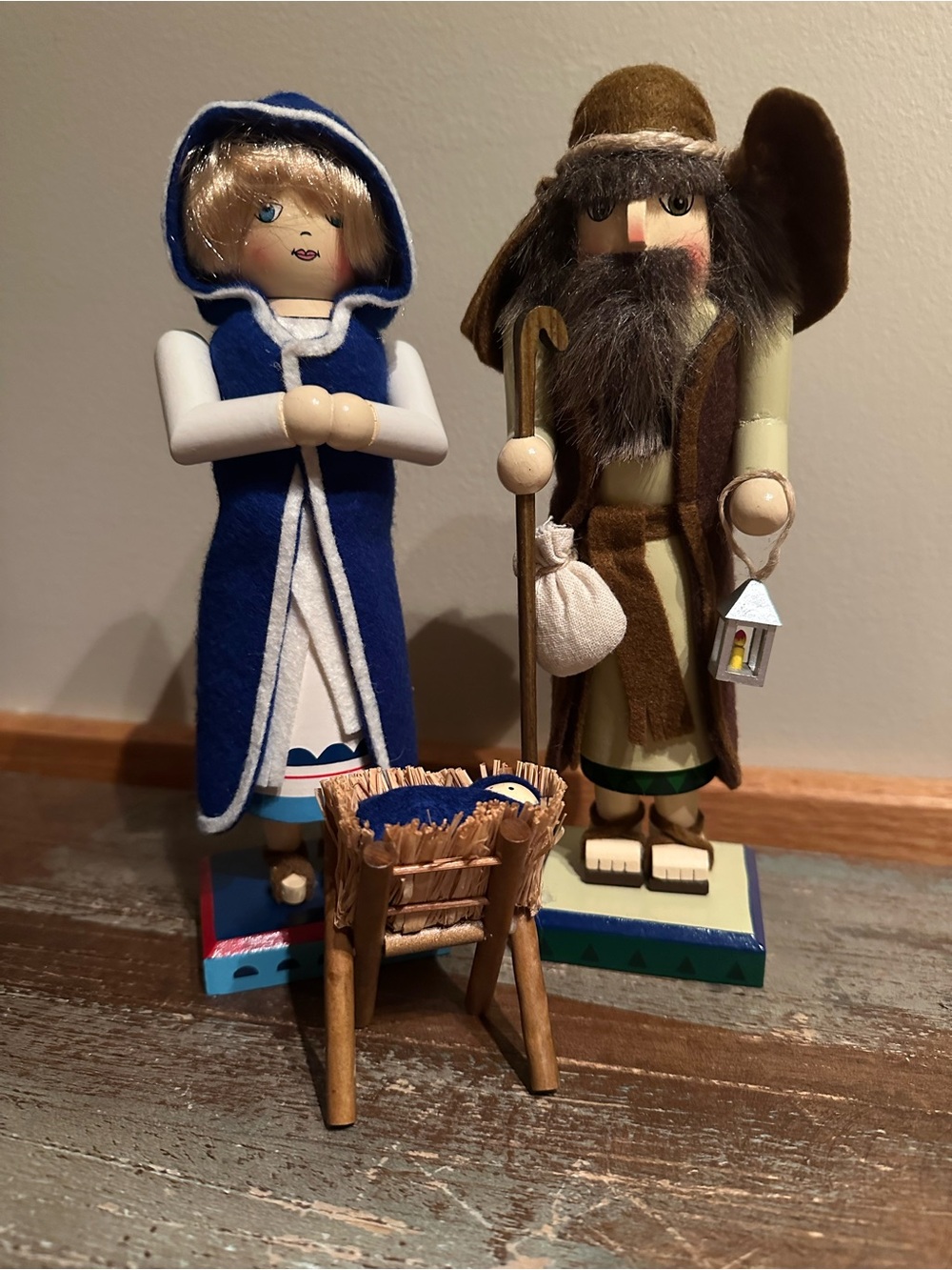 Nativity Set Mary Joseph Baby Jesus nutcracker village